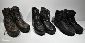 100x pairs of Grade 2 various combat boots - may include Magnum, YDS, Haix - mixed sizes