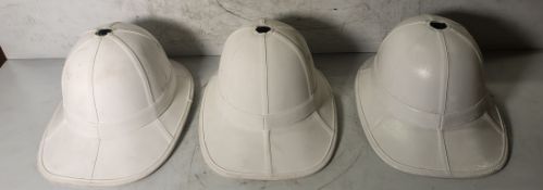 61x White royal tropical helmet - mixed sizes - incomplete - in need of repair