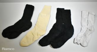 Various mixed socks - various sizes - paired & unpaired - unknown quantity - 160kg