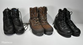 100x pairs of Grade 2 various combat boots - may include Magnum, YDS, Haix - mixed sizes
