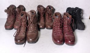 100x pairs of Grade 2 Various combat boots - may include Magnum, YDS, Haix - mixed sizes