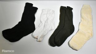 Various mixed socks - various sizes - paired & unpaired - unknown quantity - 178kg