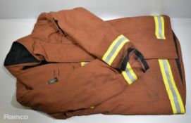30x firefighter tunics and 50x trousers - mixed styles and sizes - see desc. for full info