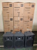 9x Panasonic RAMSA WS-AT200 12 inch moulded-resin loudspeakers in original packaging (palletised)