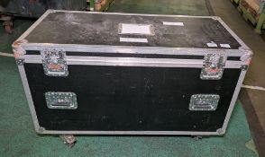 Empty foam lined flight case on wheels - L 1270 x W 550 x H 810mm