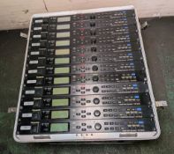 12x Panasonic RAMSA WZ-DE45 digital multi equalisers in Gator Cases GR-12L molded PE rack case