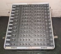 12x IMG Stage Line LS-280/SW 8-way line splitters in Gator Cases GR-12L molded PE rack case