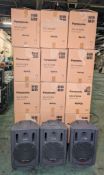 12x Panasonic RAMSA WS-AT200 12 inch moulded-resin loudspeakers in original packaging (palletised)
