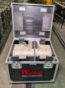 ChainMaster C1 electric chain hoist in black flight case - W 1000 x D 680 x H 650mm