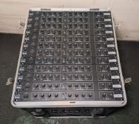12x IMG Stage Line LS-280/SW 8-way line splitters in Gator Cases GR-12L molded PE rack case