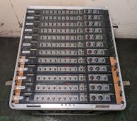 12x Panasonic RAMSA WR-XS3/G 4+4-channel mic/line mixers in Gator Cases GR-12L molded PE rack case
