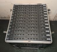 12x IMG Stage Line LS-280/SW 8-way line splitters in Gator Cases GR-12L molded PE rack case