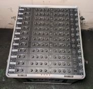 12x IMG Stage Line LS-280/SW 8-way line splitters in Gator Cases GR-12L molded PE rack case