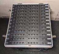 12x IMG Stage Line LS-280/SW 8-way line splitters in Gator Cases GR-12L molded PE rack case