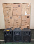 9x Panasonic RAMSA WS-AT200 12 inch moulded-resin loudspeakers in original packaging (palletised)