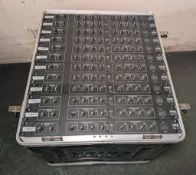 12x IMG Stage Line LS-280/SW 8-way line splitters in Gator Cases GR-12L molded PE rack case