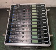 12x Panasonic RAMSA WZ-DE45 digital multi equalisers in Gator Cases GR-12L molded PE rack case