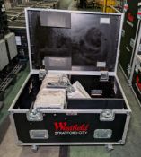 ChainMaster C1 electric chain hoist in black flight case - W 1000 x D 680 x H 650mm