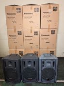 9x Panasonic RAMSA WS-AT200 12 inch moulded-resin loudspeakers in original packaging (palletised)