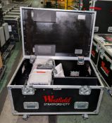 ChainMaster C1 electric chain hoist in black flight case - W 1000 x D 680 x H 650mm
