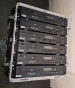 6x IMG Stage Line CD-156 CD players in Gator Cases GR-12L molded PE rack case