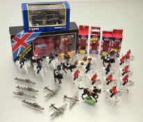 A mixed group of collectables comprising, four London Telephone Box pencil sharpeners, a Solido