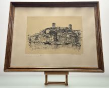 Henri Logelain (1889-1968), Cannes print, signed in red pencil, in a glazed frame. (45cmx58cm)