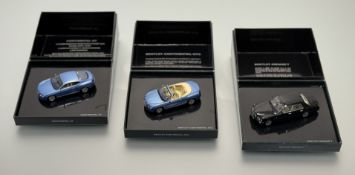 A trio of Minichamps Bentley Models comprising, Bentley Arnage T, Bentley Continental GTC and