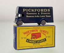 A vintage Matchbox Moko Lesney Series diecast model No. 46 Pickfords Removal Van, with original box.
