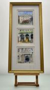A pair of works by Ian Webster (Scottish), Edinburgh Trio I and Edinburgh Trio II, watercolour,