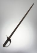An 1895 pattern officer's sword VR cypher, steel guard and sharksin grip, single fullered straight