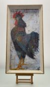 Dollen Stevenson, Cockerel Study, oil on board, signed and dated 1968 bottom right, framed. (