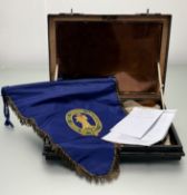 Black Watch/Royal Highlander Piper's pennant: a double sided pennant with bullion wire needlework,