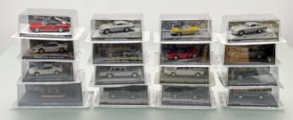 A large collection of 007 miniature memorabilia car models comprising, Lotus Esprit and Ford