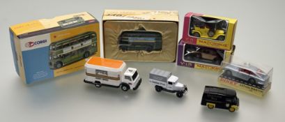 A collection of various car models comprising, a Corgi limited edition Bristol Lodekka FS5G -