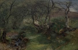 Otto Theodore Leyde R.S.A (Scottish 1835-1897), Forrest Study, watercolour, signed bottom left,