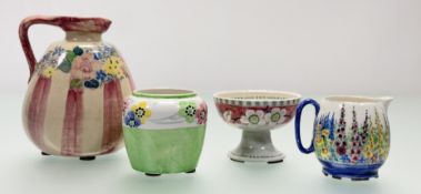 A collection of various decorative Scottish Pottery wares comprising, a pen pot by Elizabeth