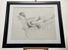 Allan Pendreigh (Scottish 1932-2012), Nude Study, pencil sketch, signed and dated '02, in a glazed
