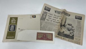 A copy of The Scotsman, Saturday August 14, 1971, with original postage sleeve, together with a