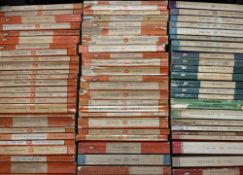 A collection of vintage Penguin Orange/blue/Green and purple spine classic paperbacks comprising,