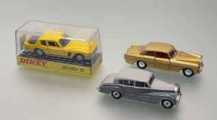 A Dinky Toys Jensen FF in original cased plastic cover together with a Dinky Toys Rolls-Royce Silver