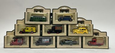 A collection of Lledo 'Days Gone' vintage car model comprising 54000 Rolls Royce 'D' Back blue, 1939