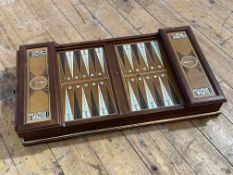 A Franklin Mint 'The Excalibur' backgammon set, with gilt and silver-plated counters, dish, and