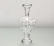 A Laliuqe crystal perfume bottle in the Martine pattern, decorated with a band of roses, with