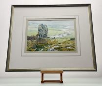 Unknown Artist, Castle Ruins, watercolour, unsigned, in a glazed frame. (26cmx36cm)