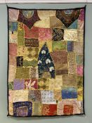 A modern Indian patchwork tapestry panel: H. 136cm L. 98cm