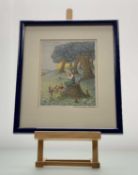 British School, early 20th century, a set of five watercolours of Elfin scenes, the figures depicted