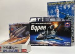 A collection of Aerospace models comprising, Shanghai Dragon 'Shenzhou-Magic Vessel' spacecraft w/