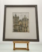 Kirsty Raitt (Scottish School), The Scotsman and Evening News, watercolour and pencil, signed bottom