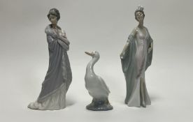 A Lladro ‘Sophisticate’ figure, model No. 5787 (h. 28cm), together with a Lladro figure of 'Milanese